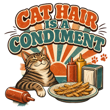 Funny Cat Lover T-Shirt — Cat Hair Is a Condiment