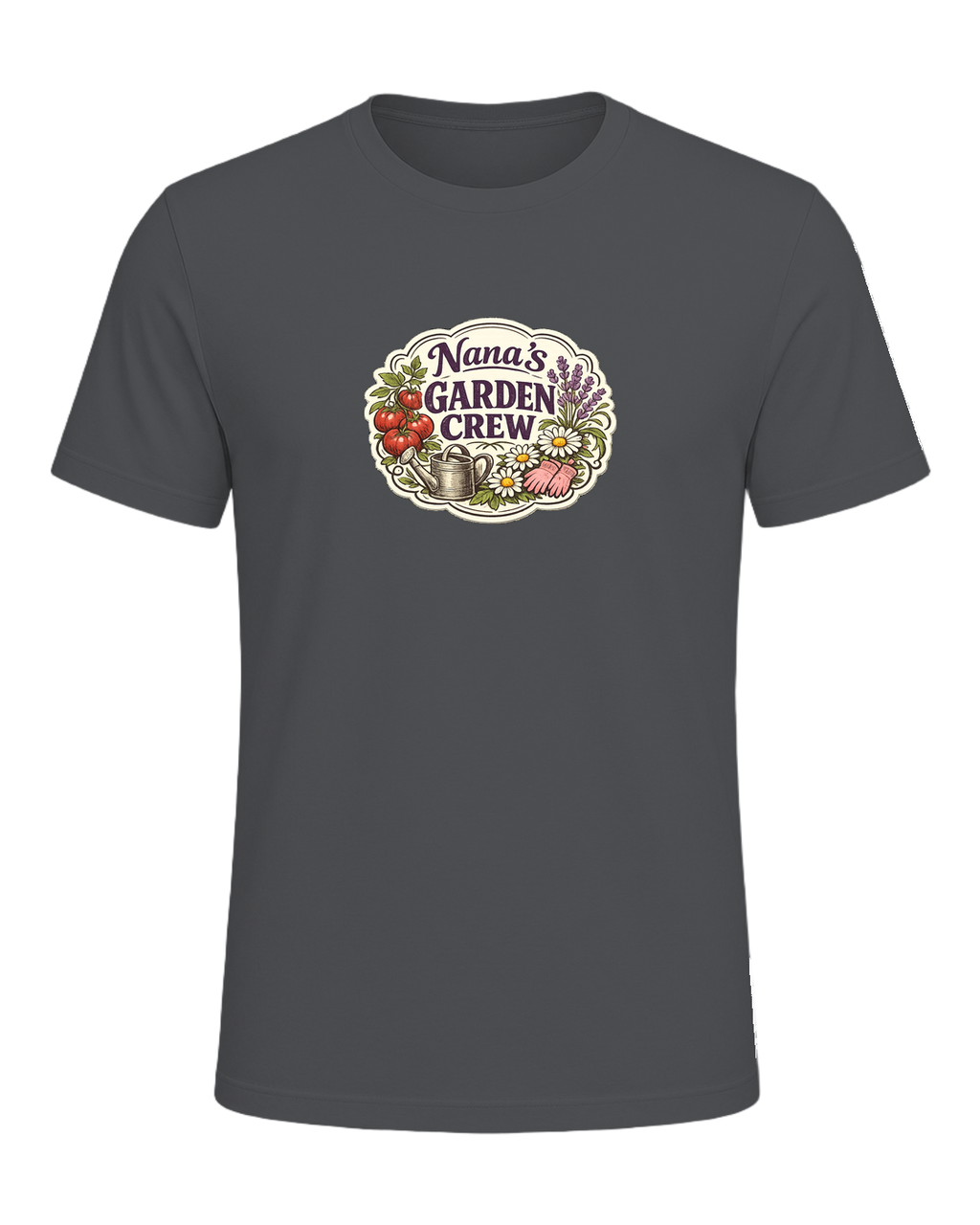A sweet vintage garden badge tee for the Nana whose backyard is her happy place. — Asphalt