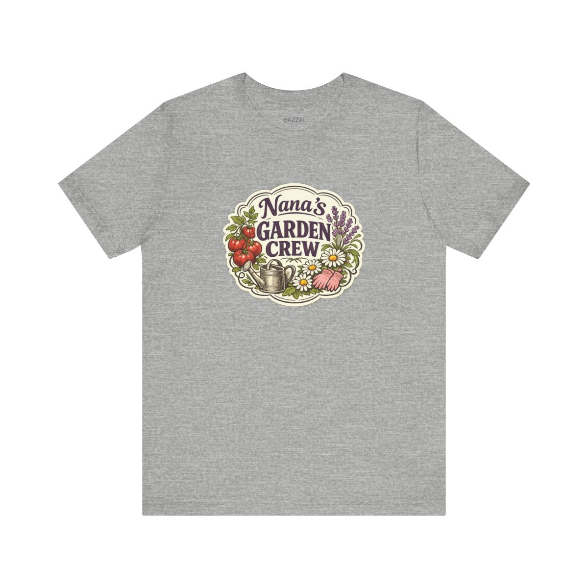 Nana Gift T-Shirt — The Backyard Is Her Happy Place — nana grandma t-shirt design by Margaux