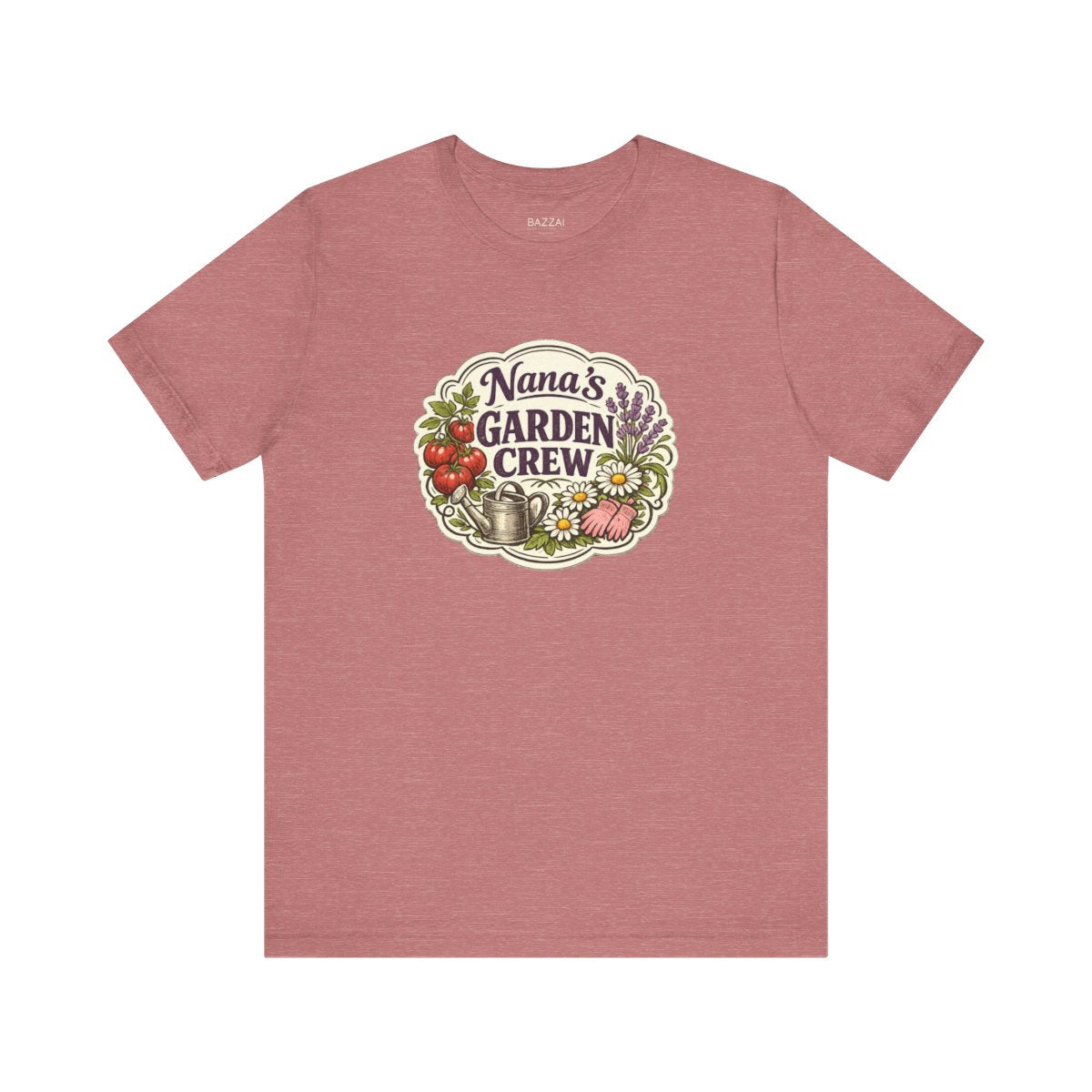 Nana Gift T-Shirt — The Backyard Is Her Happy Place — nana grandma t-shirt design by Margaux