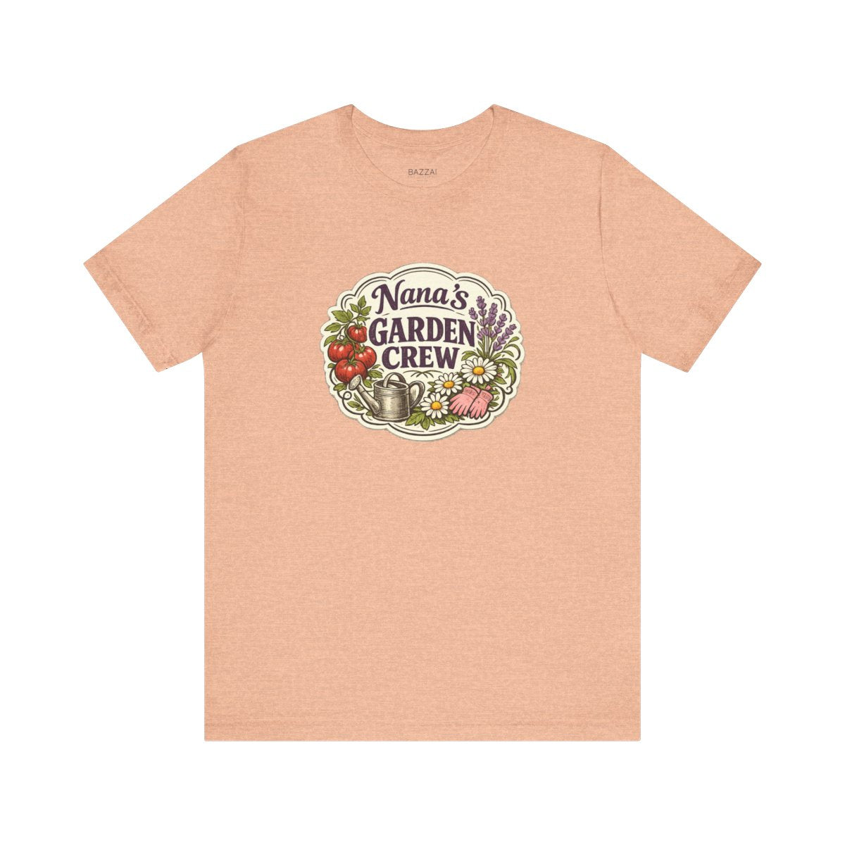 Nana Gift T-Shirt — The Backyard Is Her Happy Place — nana grandma t-shirt design by Margaux
