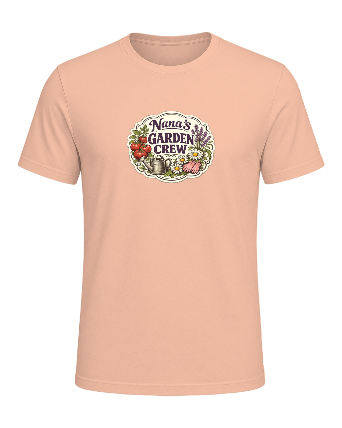 A sweet vintage garden badge tee for the Nana whose backyard is her happy place. — Heather Peach
