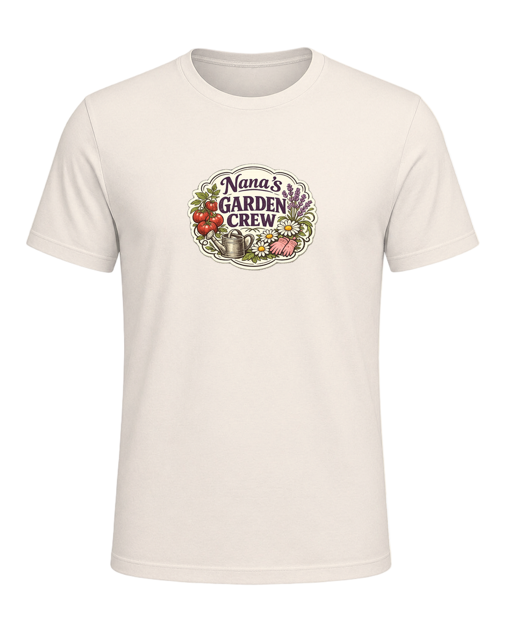 A sweet vintage garden badge tee for the Nana whose backyard is her happy place. — Natural