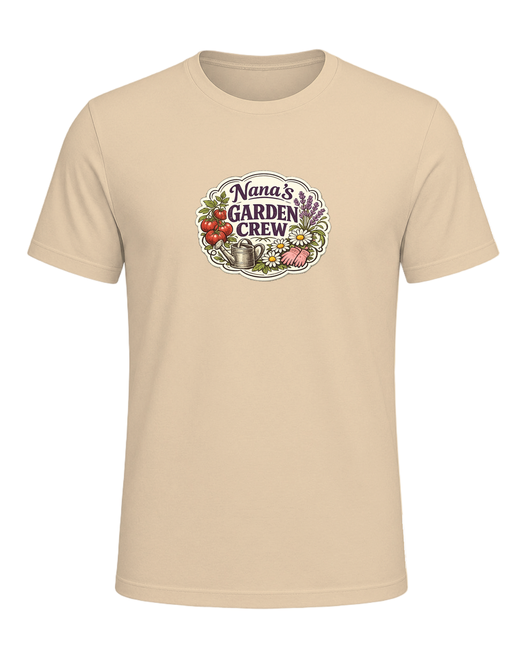 A sweet vintage garden badge tee for the Nana whose backyard is her happy place. — Soft Cream