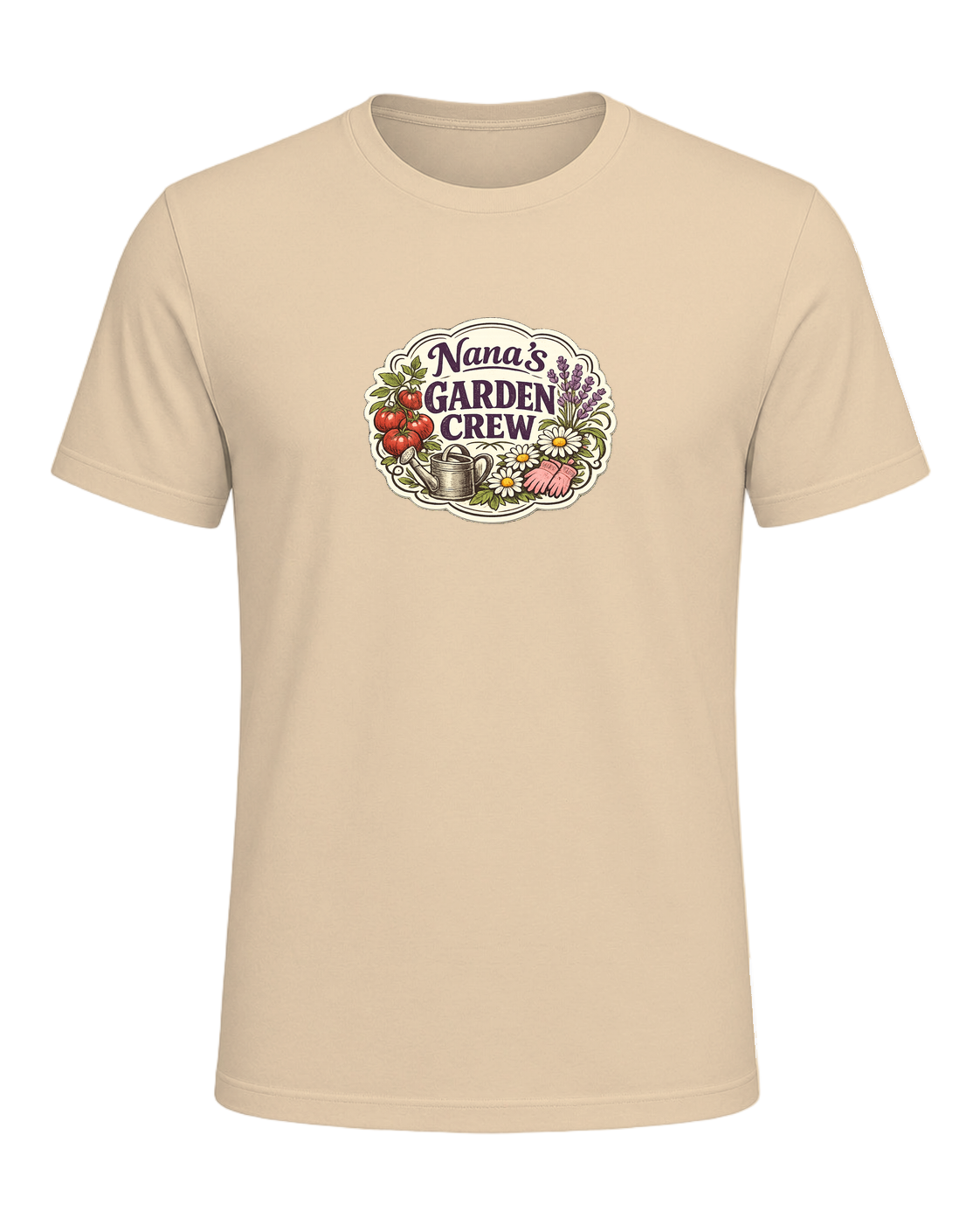 A sweet vintage garden badge tee for the Nana whose backyard is her happy place. — Soft Cream