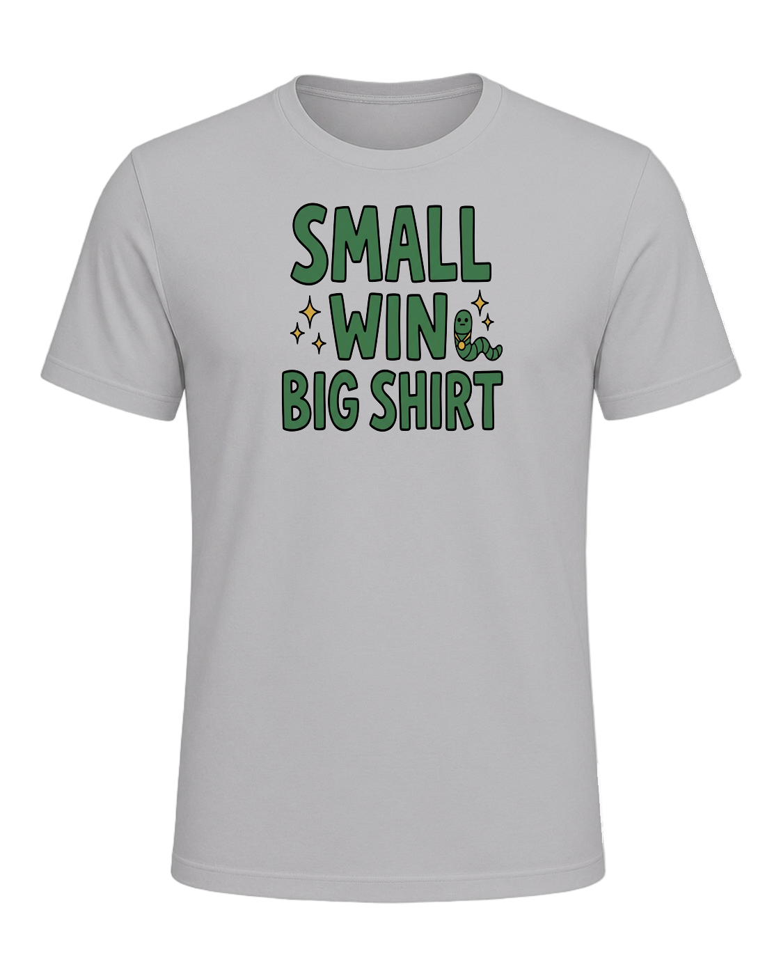 SMALL WIN BIG SHIRT — Athletic Heather