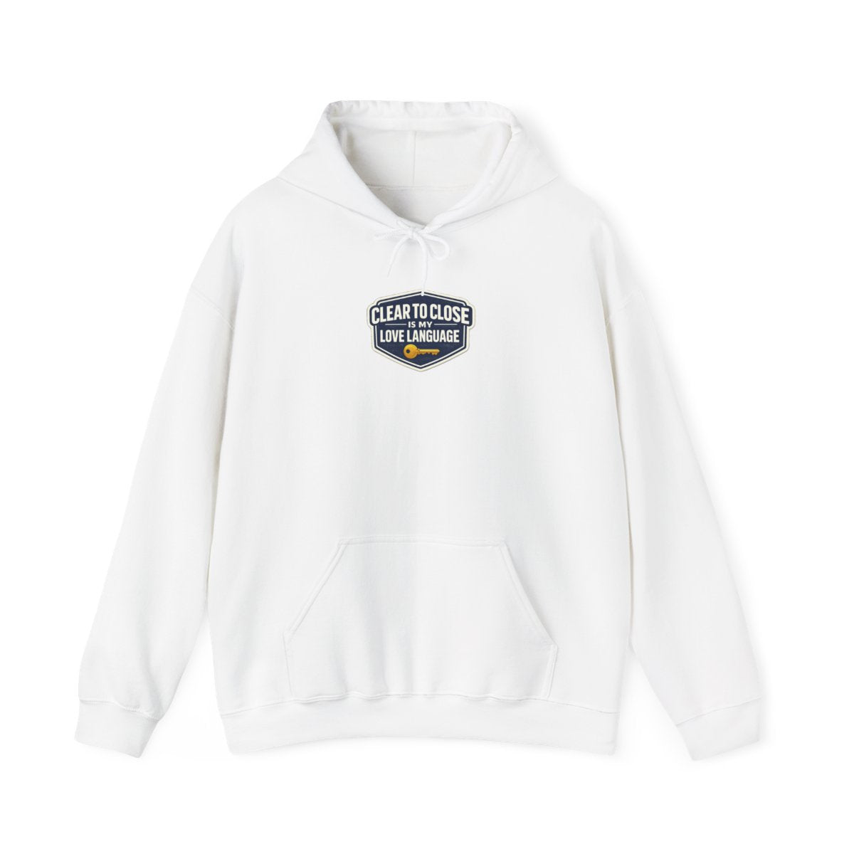 CLEAR TO CLOSE IS MY LOVE LANGUAGE Hoodie — White