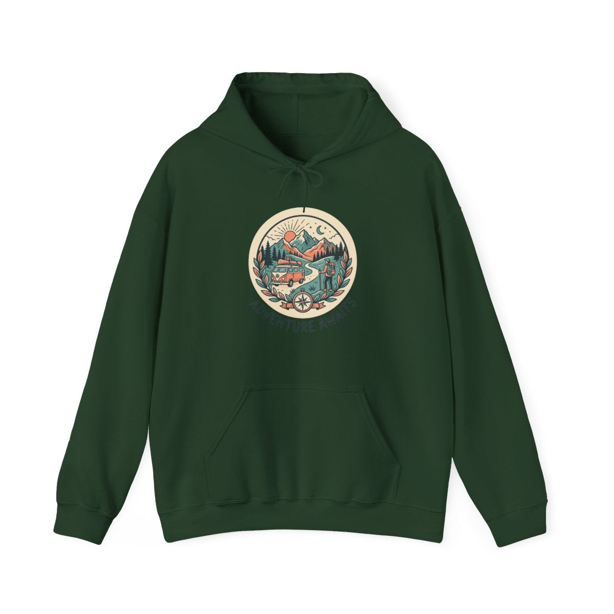 Adventure Gift Hoodie — Adventure Awaits — travel wanderer hoodie design