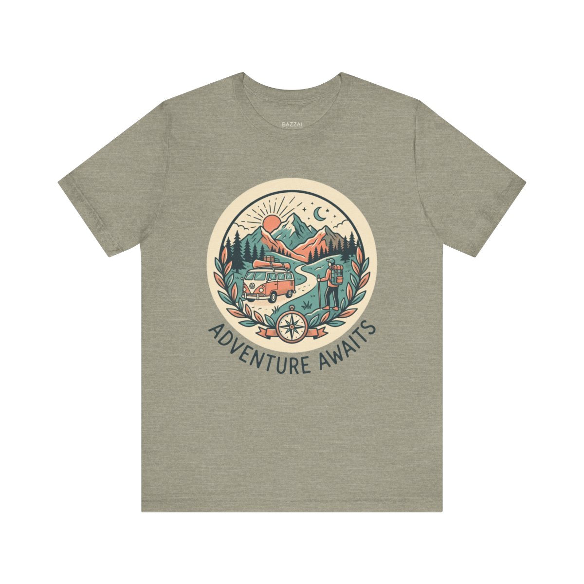 Adventure Gift T-Shirt — Adventure Awaits — travel wanderer t-shirt design