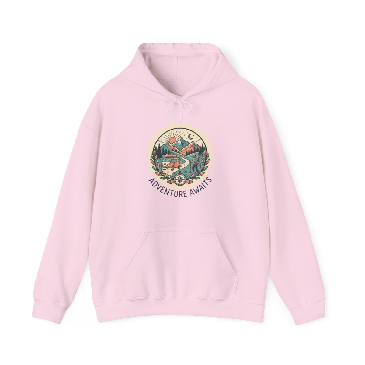 Adventure Gift Hoodie — Adventure Awaits — travel wanderer hoodie design