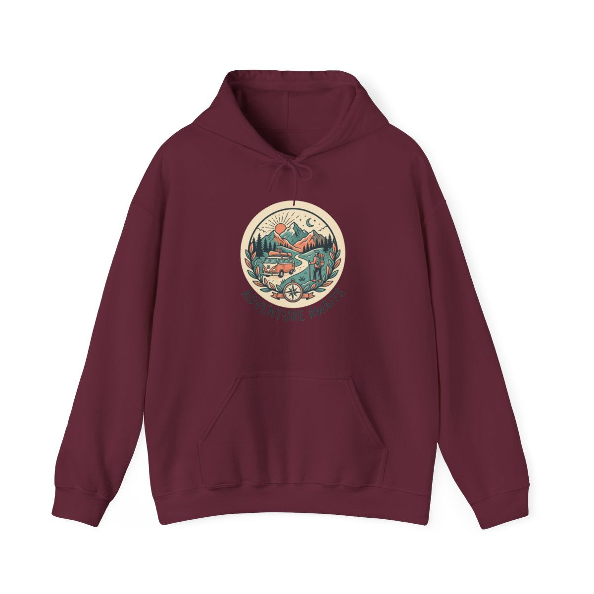 Adventure Gift Hoodie — Adventure Awaits — travel wanderer hoodie design