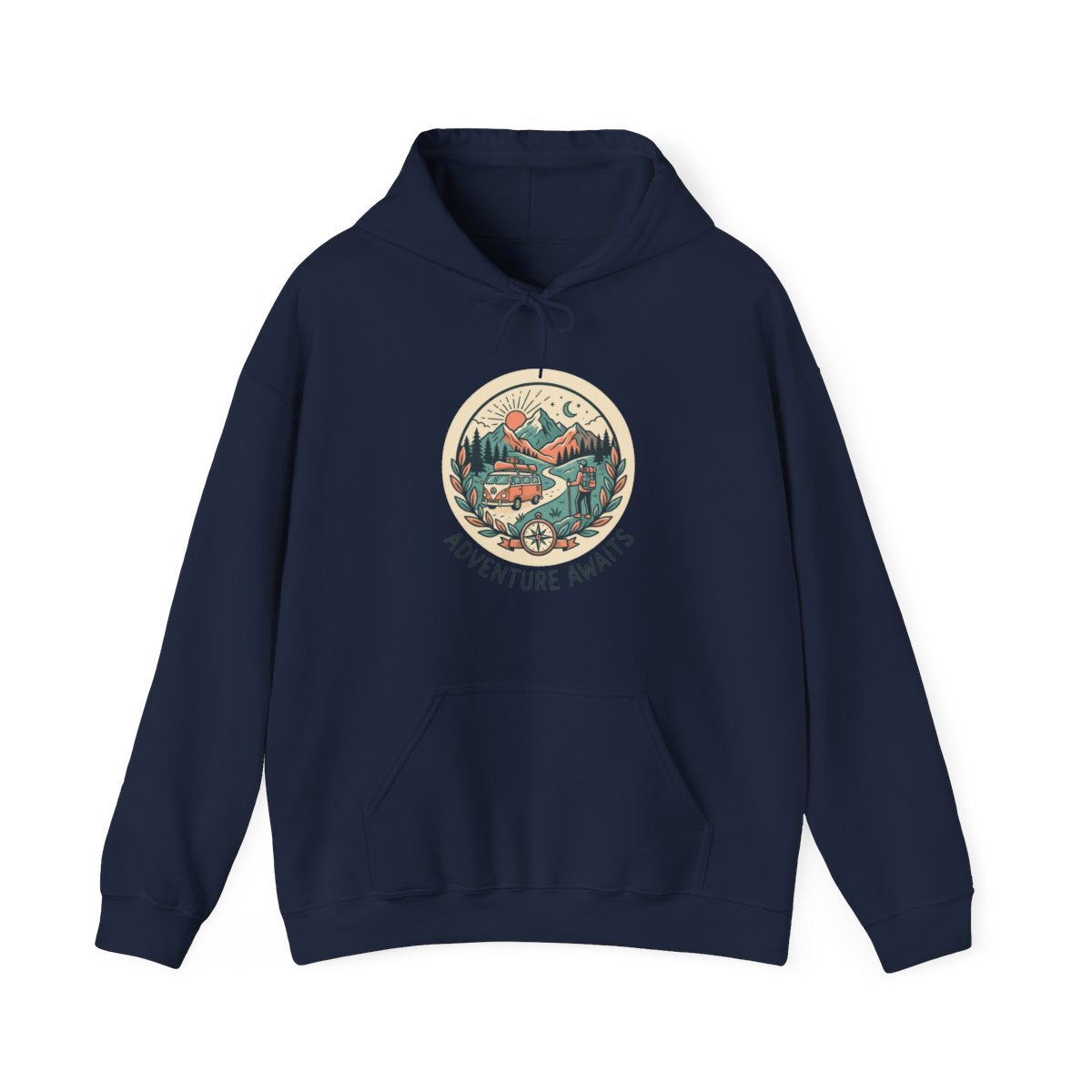 Adventure Gift Hoodie — Adventure Awaits — travel wanderer hoodie design