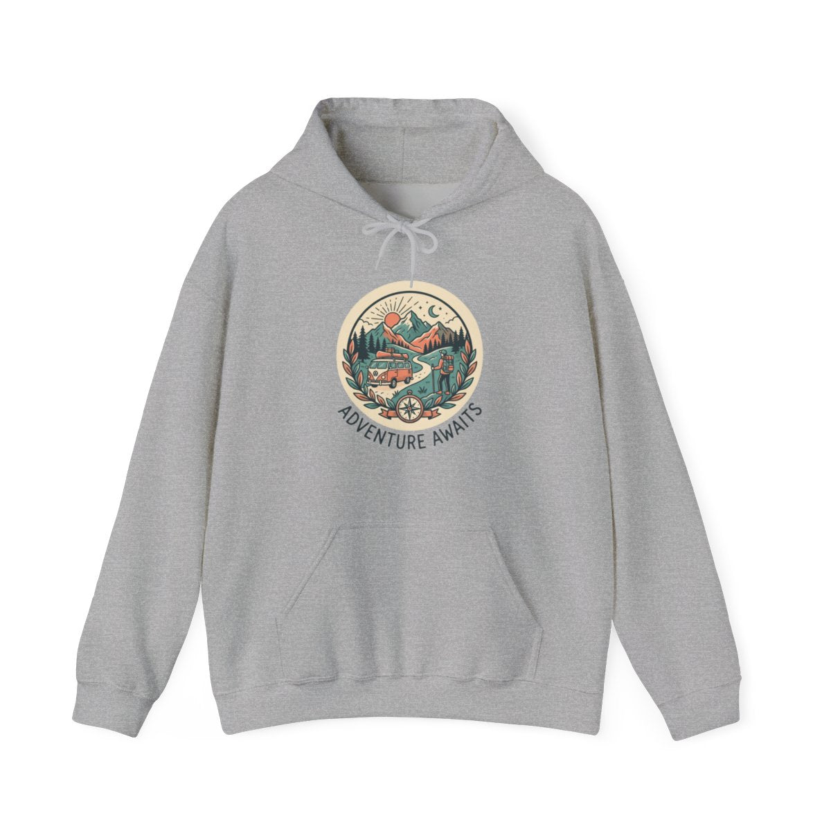 Adventure Gift Hoodie — Adventure Awaits — travel wanderer hoodie design