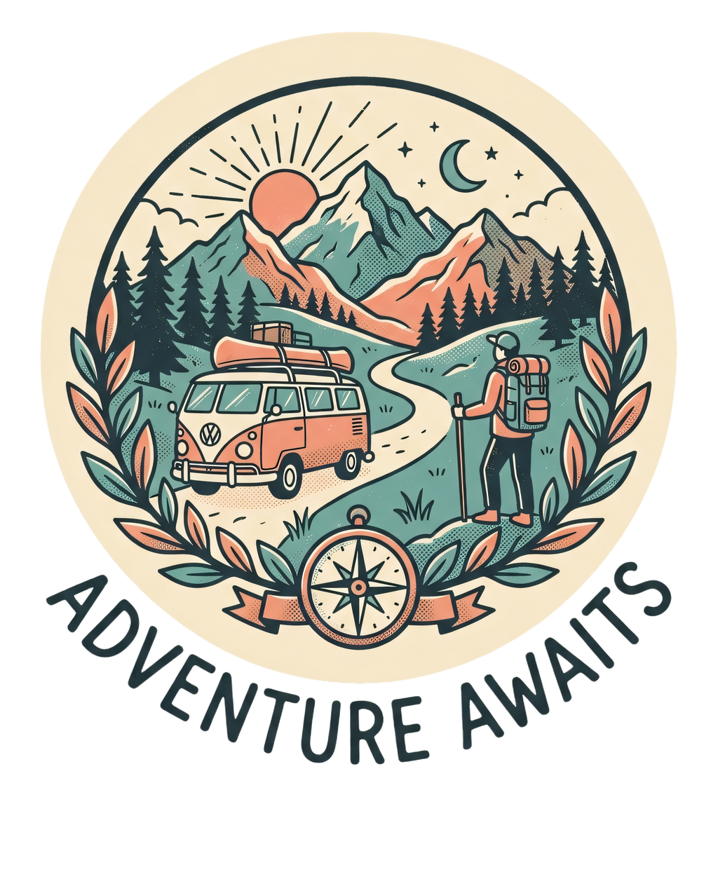 ADVENTURE AWAITS Sticker