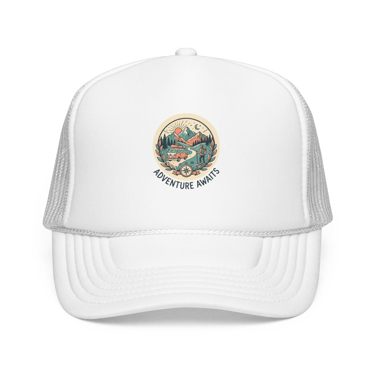 Adventure Gift Hat — Adventure Awaits — travel wanderer hat design