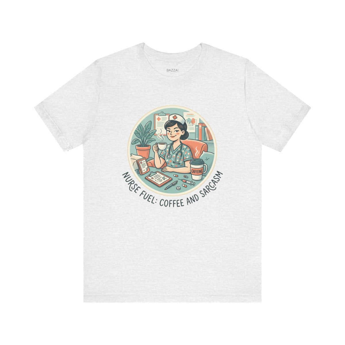 Nurse Gift T-Shirt — Nurse Fuel: Coffee and Sarcasm — t-shirt design