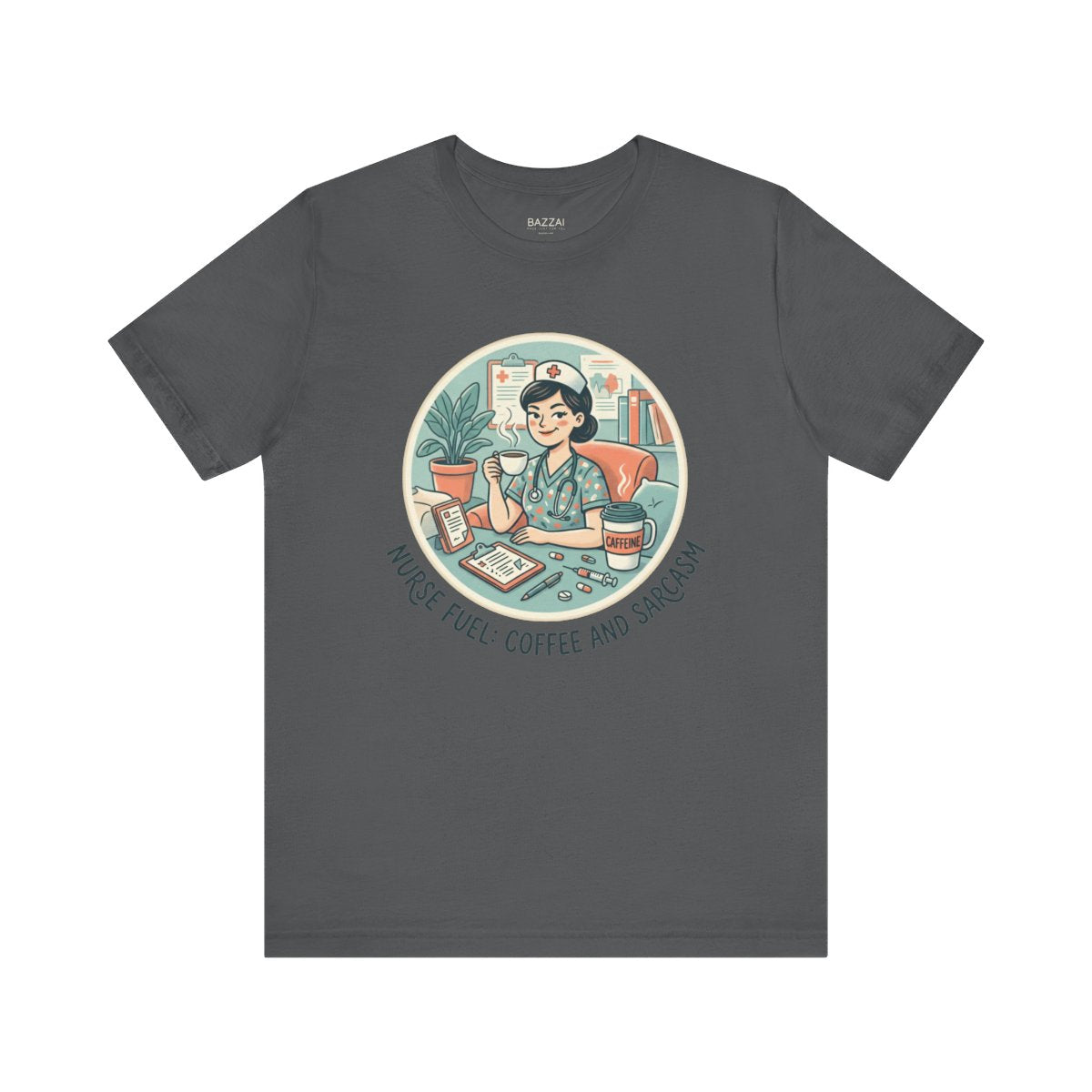 Nurse Gift T-Shirt — Nurse Fuel: Coffee and Sarcasm — t-shirt design