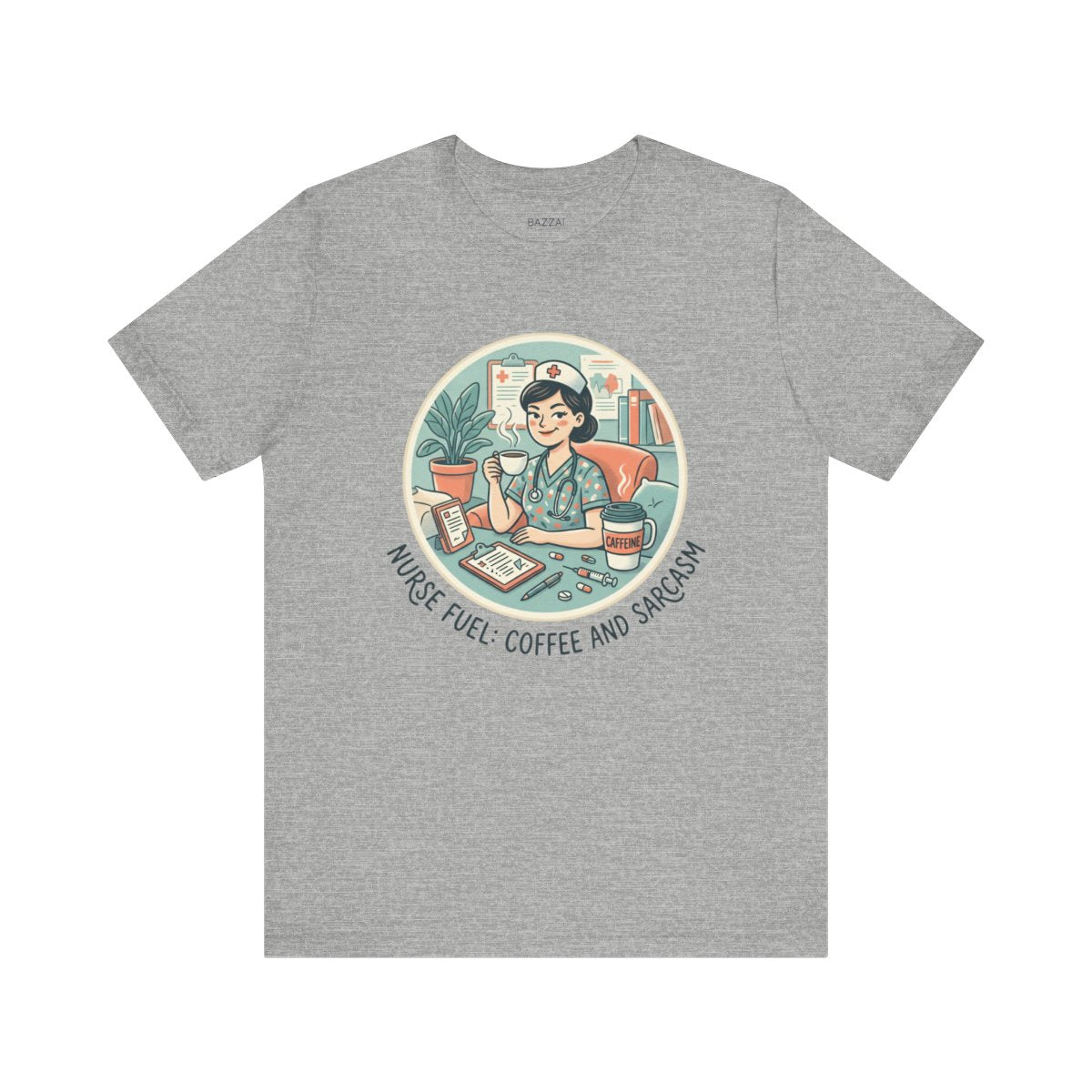 Nurse Gift T-Shirt — Nurse Fuel: Coffee and Sarcasm — t-shirt design