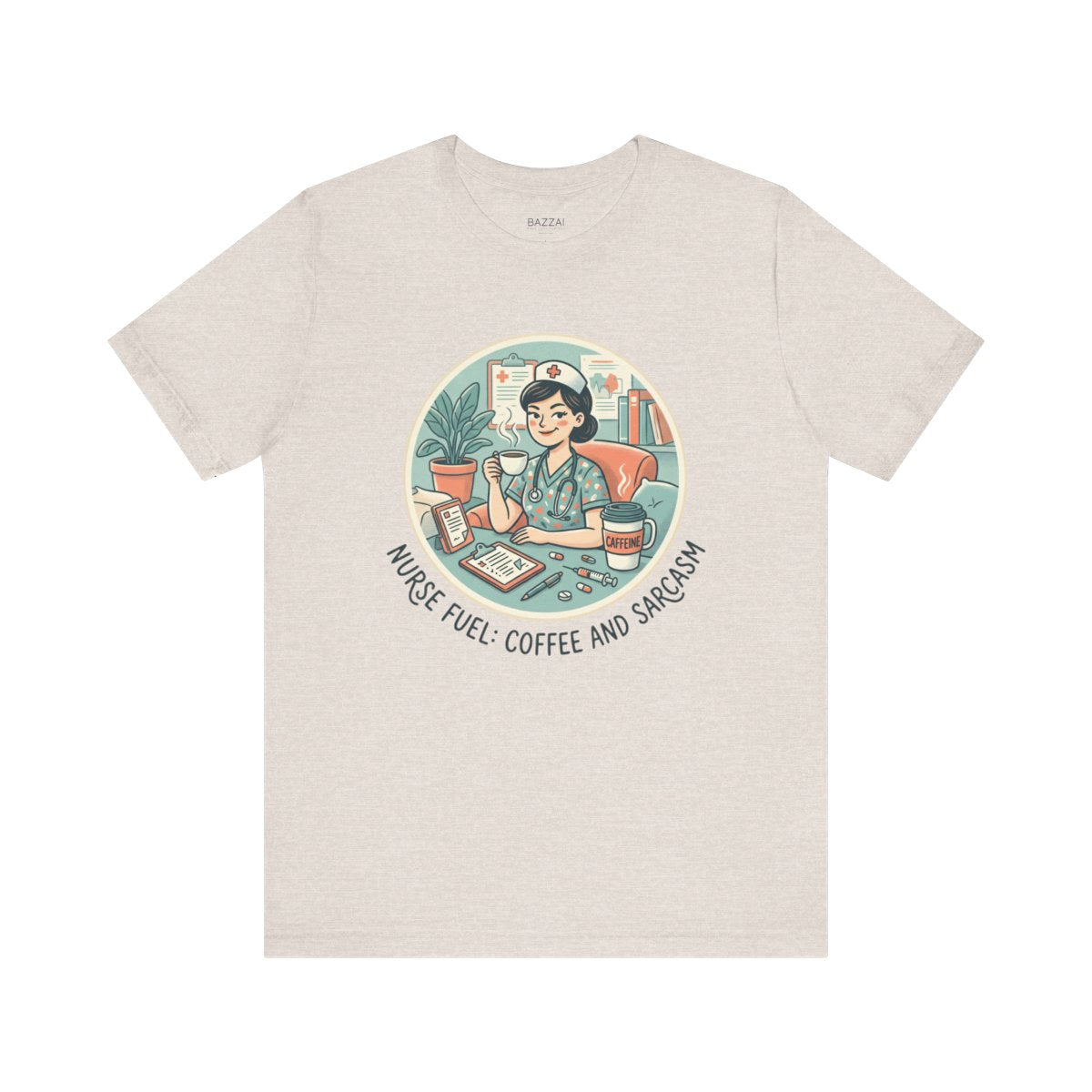 Nurse Gift T-Shirt — Nurse Fuel: Coffee and Sarcasm — t-shirt design