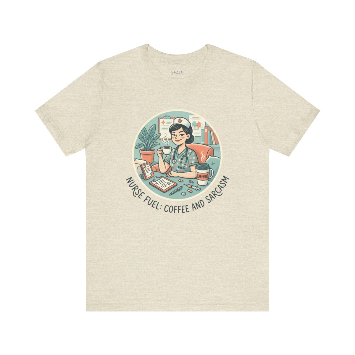 Nurse Gift T-Shirt — Nurse Fuel: Coffee and Sarcasm — t-shirt design