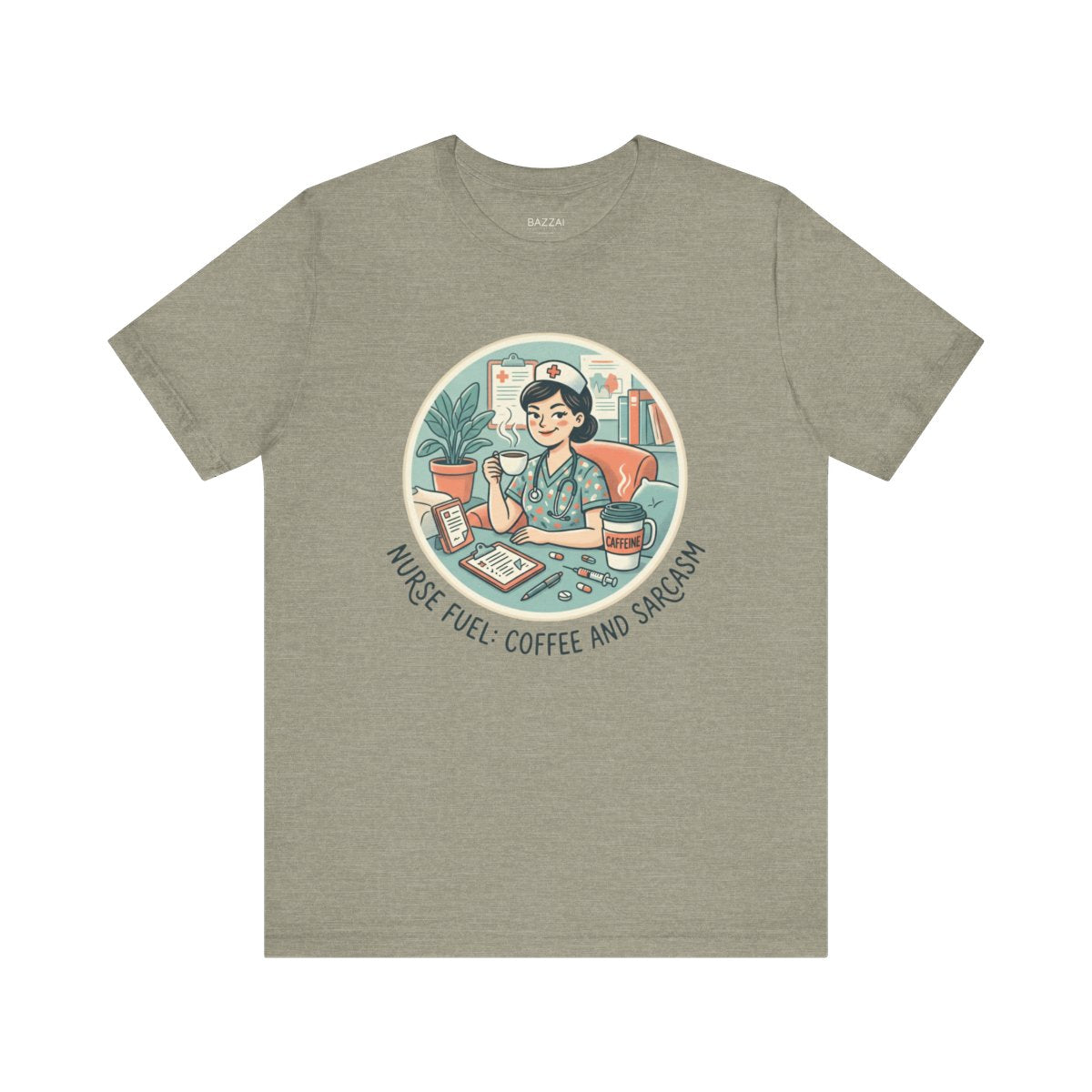 Nurse Gift T-Shirt — Nurse Fuel: Coffee and Sarcasm — t-shirt design