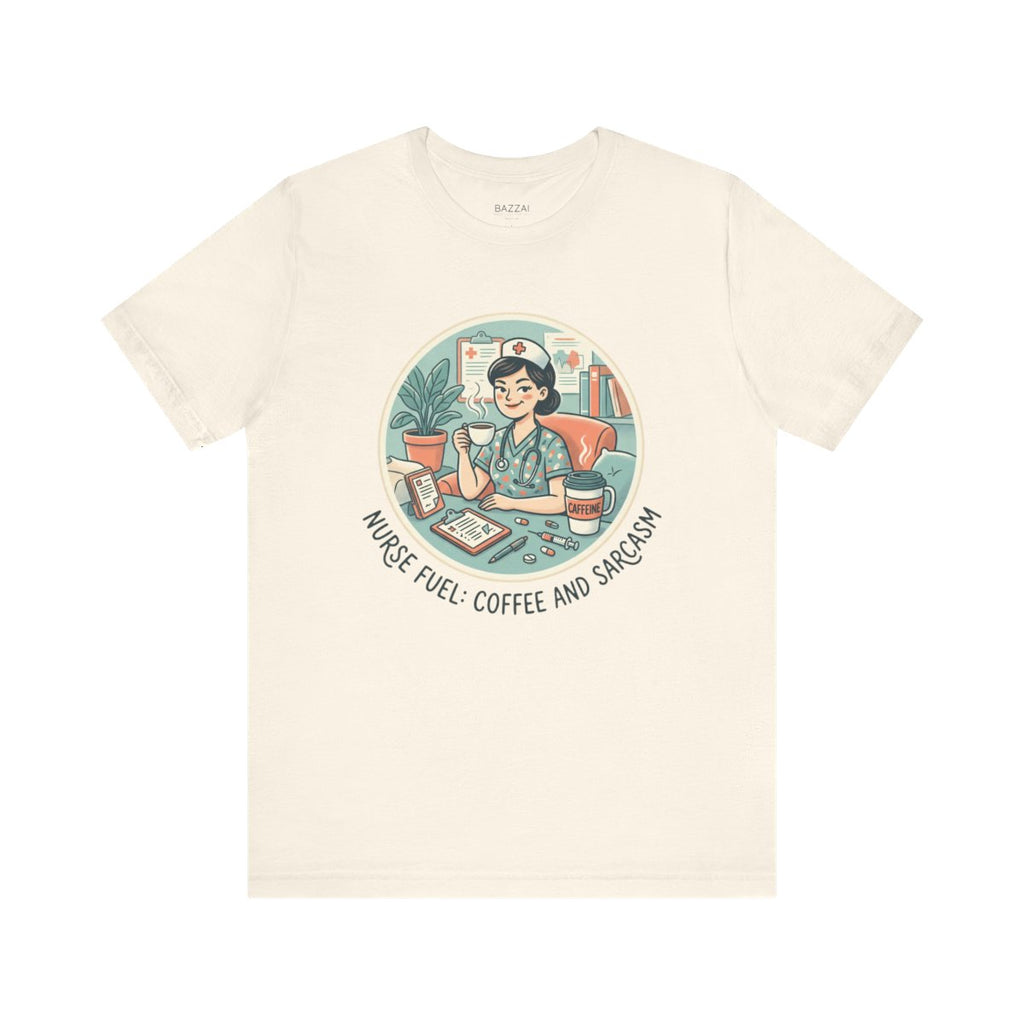 Nurse Gift T-Shirt — Nurse Fuel: Coffee and Sarcasm — t-shirt design