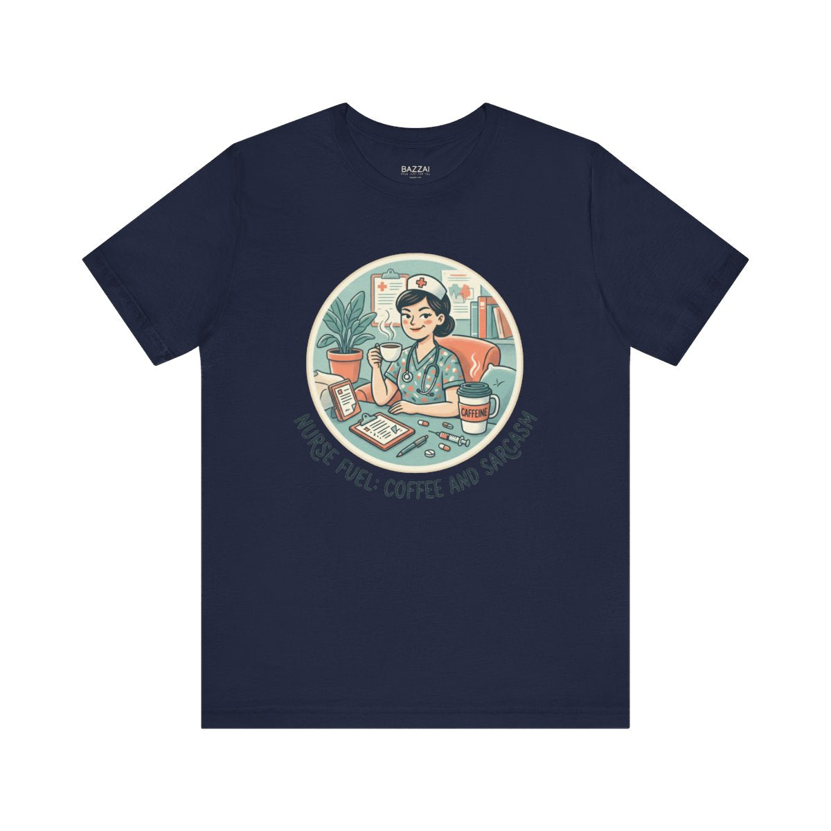 Nurse Gift T-Shirt — Nurse Fuel: Coffee and Sarcasm — t-shirt design