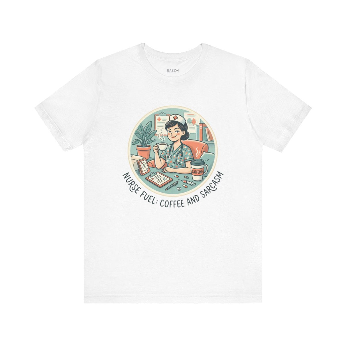 Nurse Gift T-Shirt — Nurse Fuel: Coffee and Sarcasm — t-shirt design