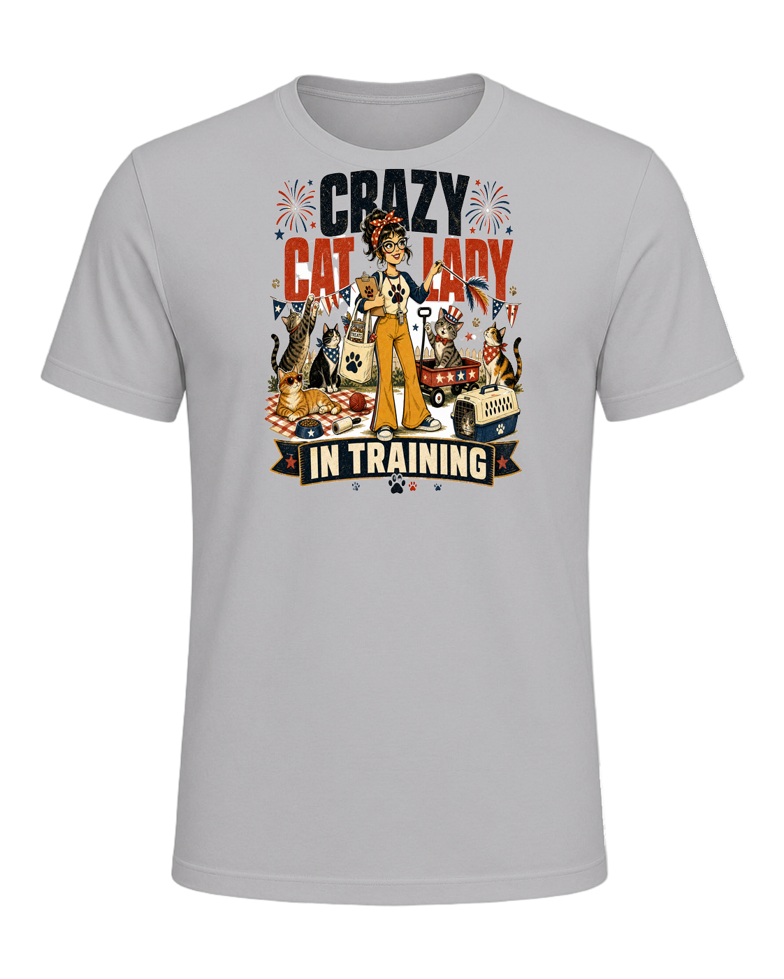 CRAZY CAT LADY IN TRAINING — Athletic Heather
