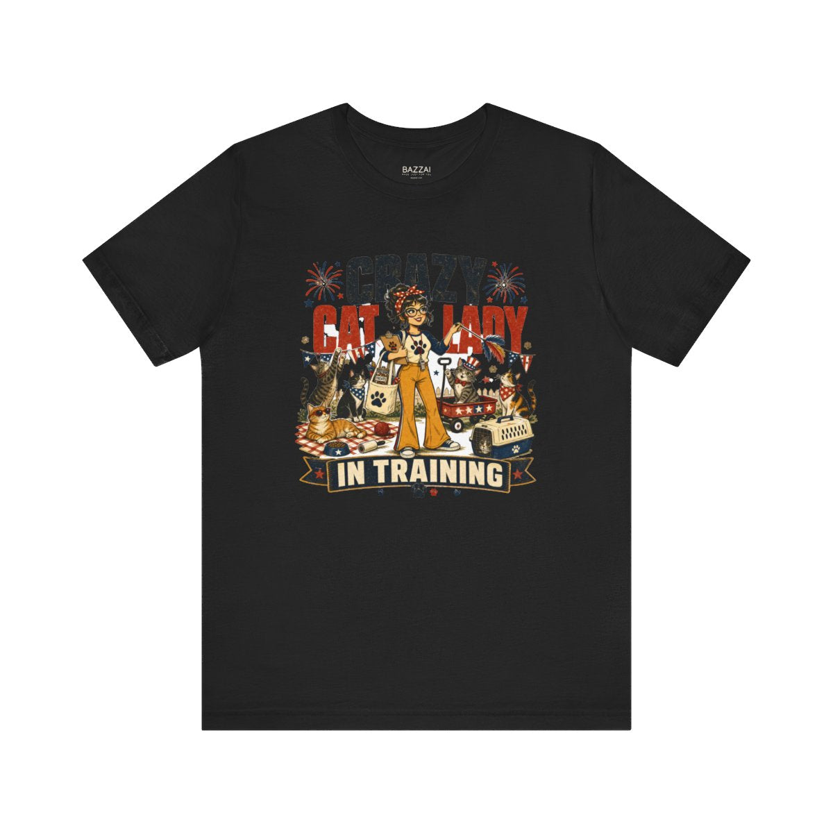 Funny Cat Gift T-Shirt — Crazy Cat Lady in Training — t-shirt design