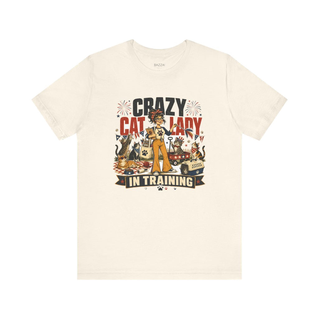 Funny Cat Gift T-Shirt — Crazy Cat Lady in Training — t-shirt design