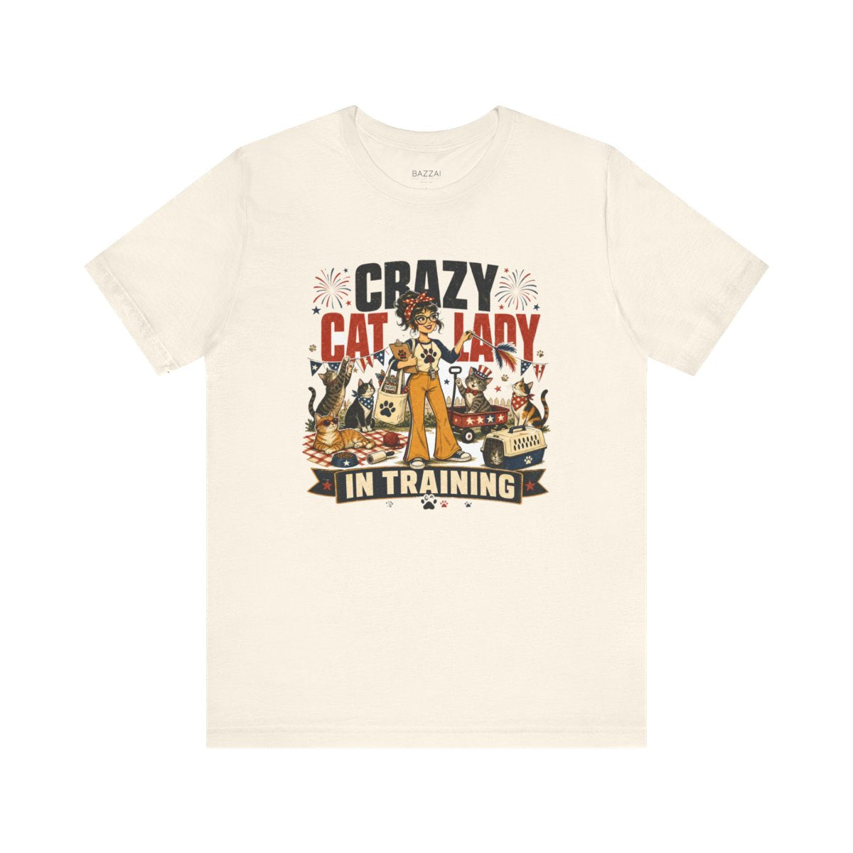 Funny Cat Gift T-Shirt — Crazy Cat Lady in Training — t-shirt design