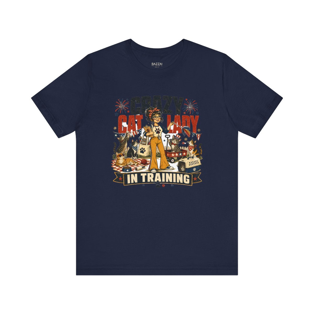 Funny Cat Gift T-Shirt — Crazy Cat Lady in Training — t-shirt design