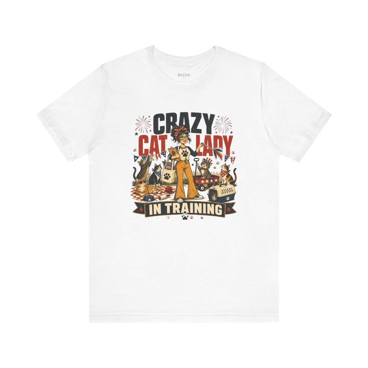 Funny Cat Gift T-Shirt — Crazy Cat Lady in Training — t-shirt design