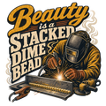 Beauty is a stacked dime bead