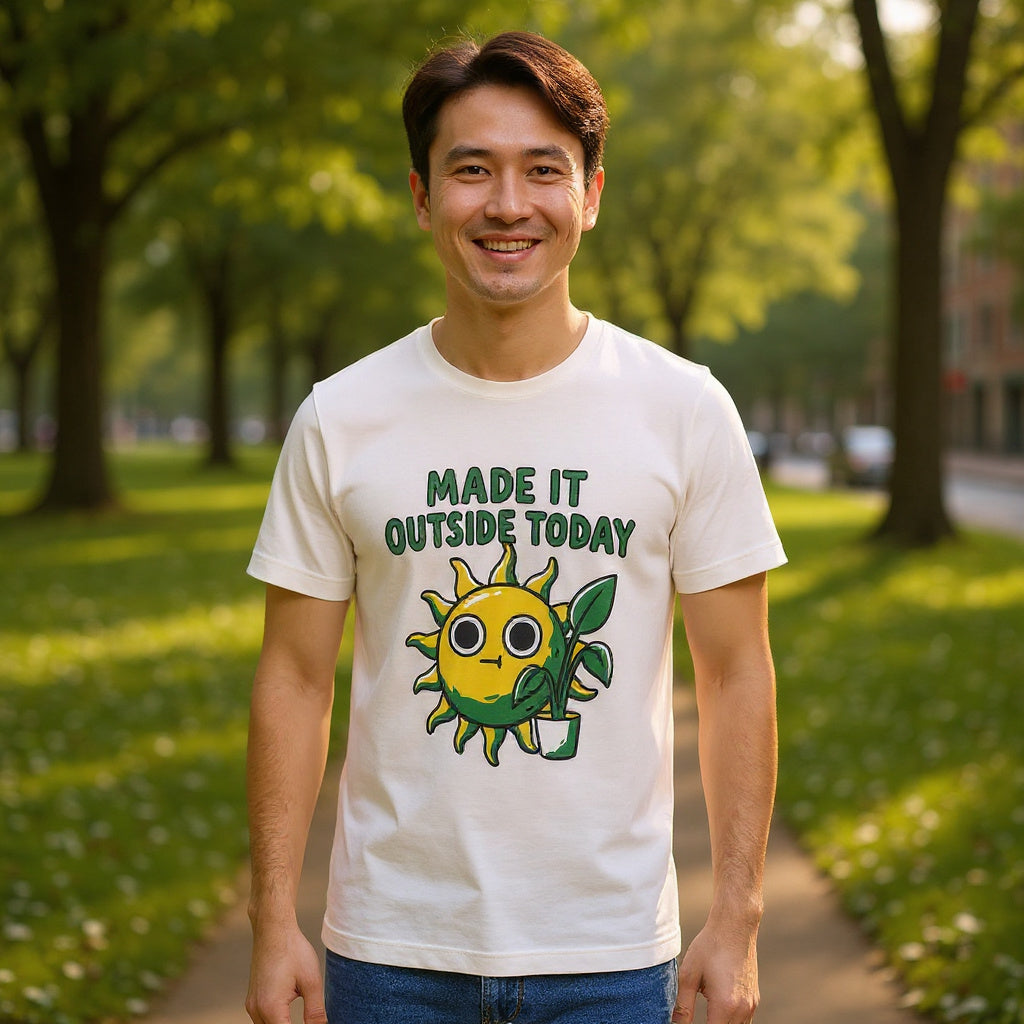 Small Wins Gift T-Shirt — Made It Outside Today — t-shirt design