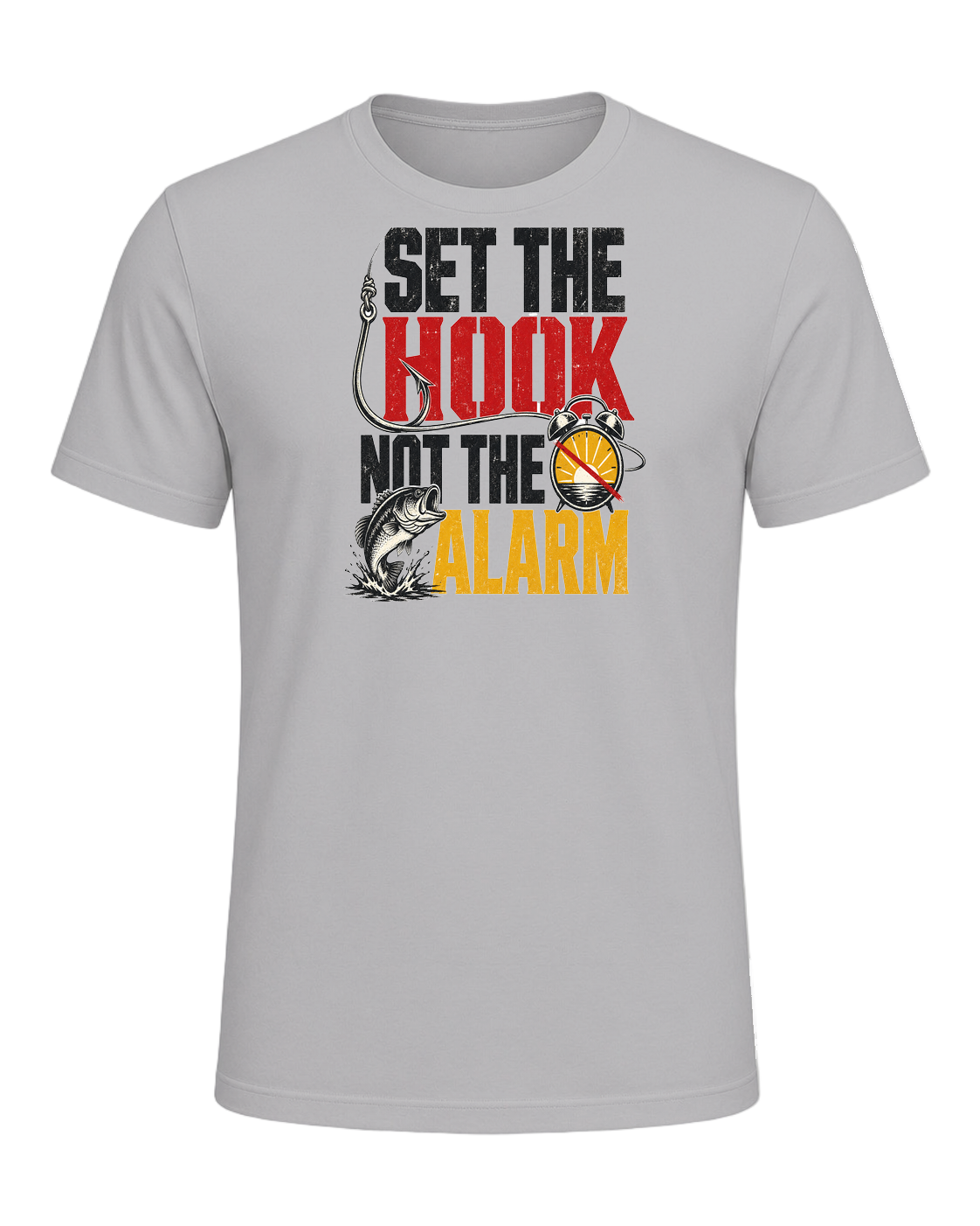 SET THE HOOK NOT THE ALARM — Athletic Heather