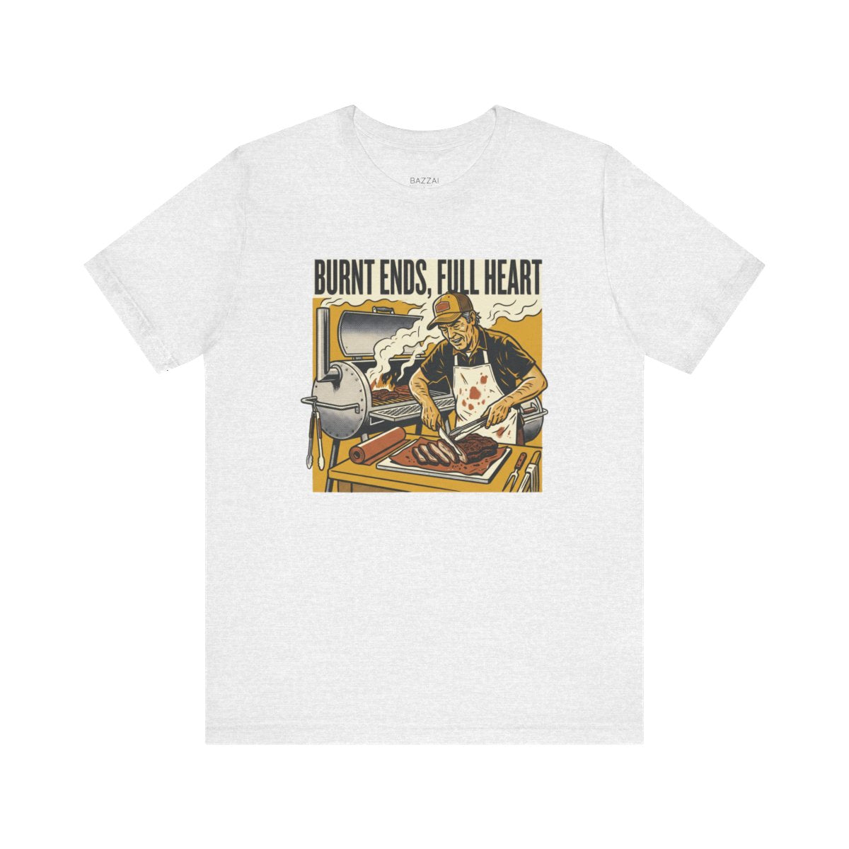 BBQ Gift T-Shirt — Burnt Ends, Full Heart — t-shirt design