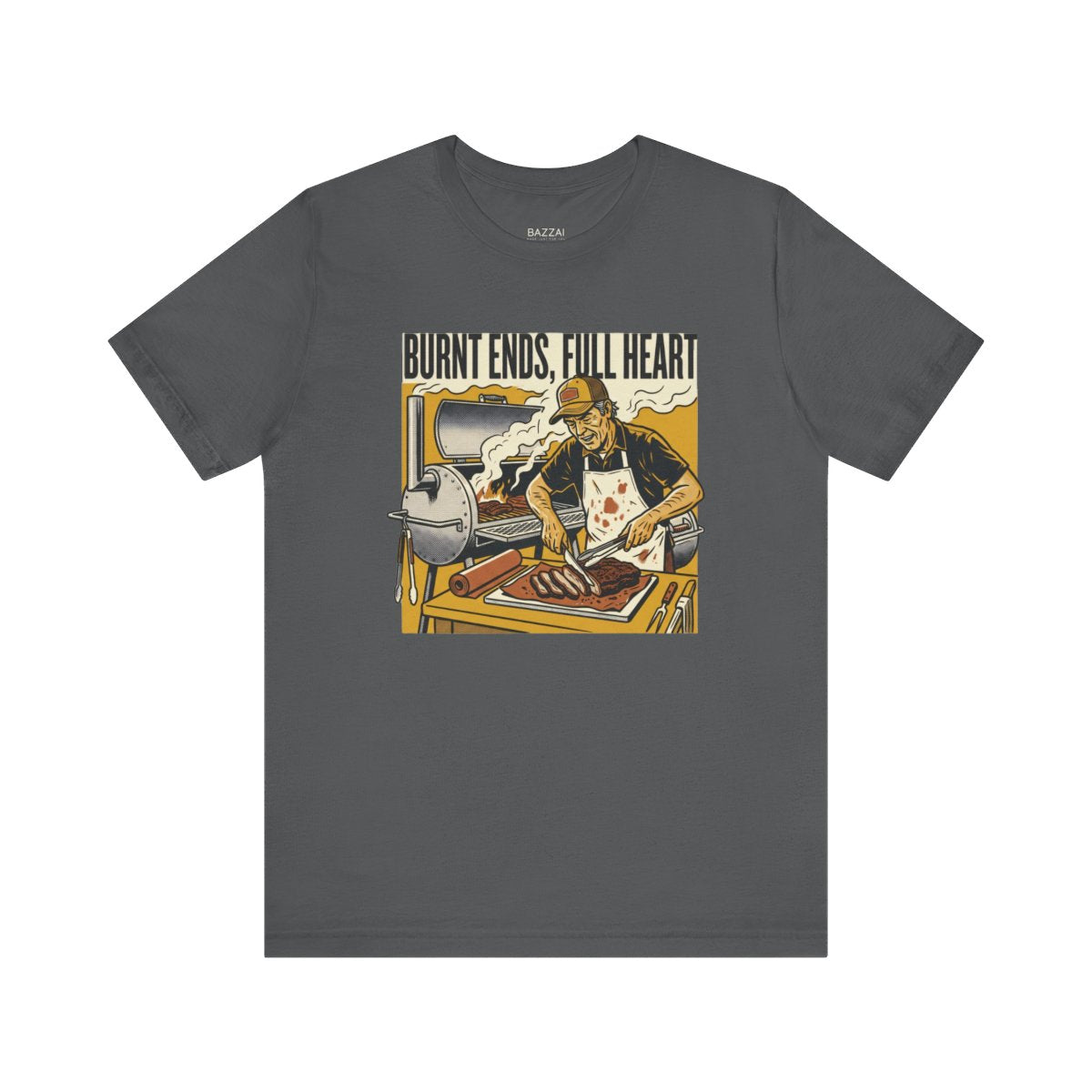 BBQ Gift T-Shirt — Burnt Ends, Full Heart — t-shirt design
