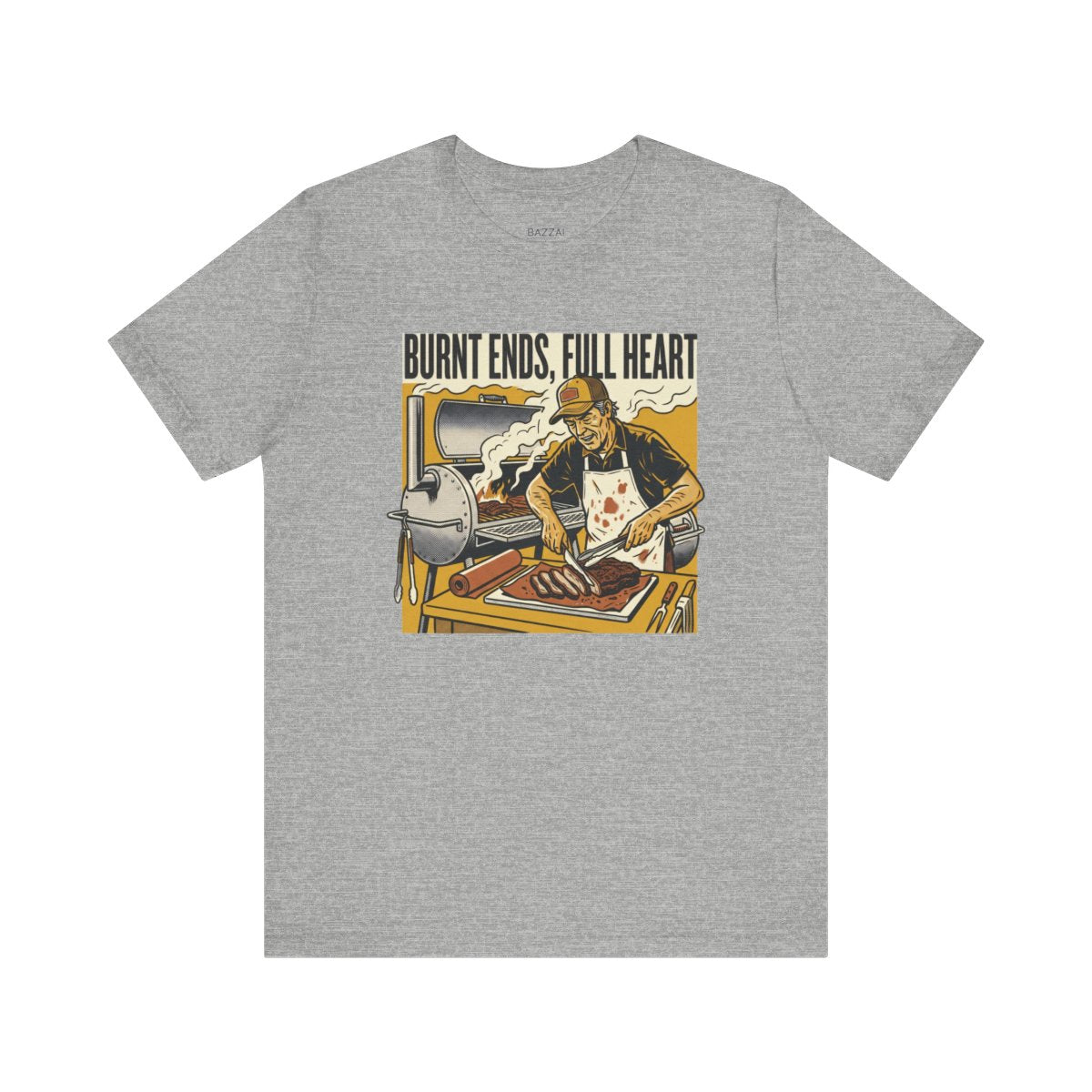 BBQ Gift T-Shirt — Burnt Ends, Full Heart — t-shirt design