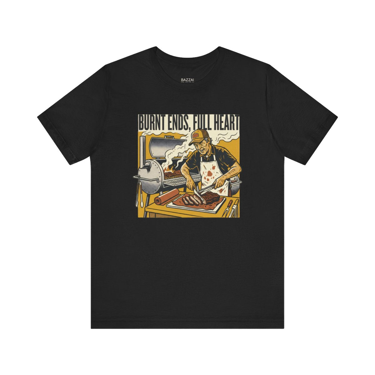BBQ Gift T-Shirt — Burnt Ends, Full Heart — t-shirt design
