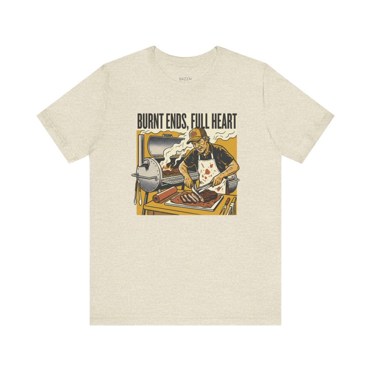BBQ Gift T-Shirt — Burnt Ends, Full Heart — t-shirt design