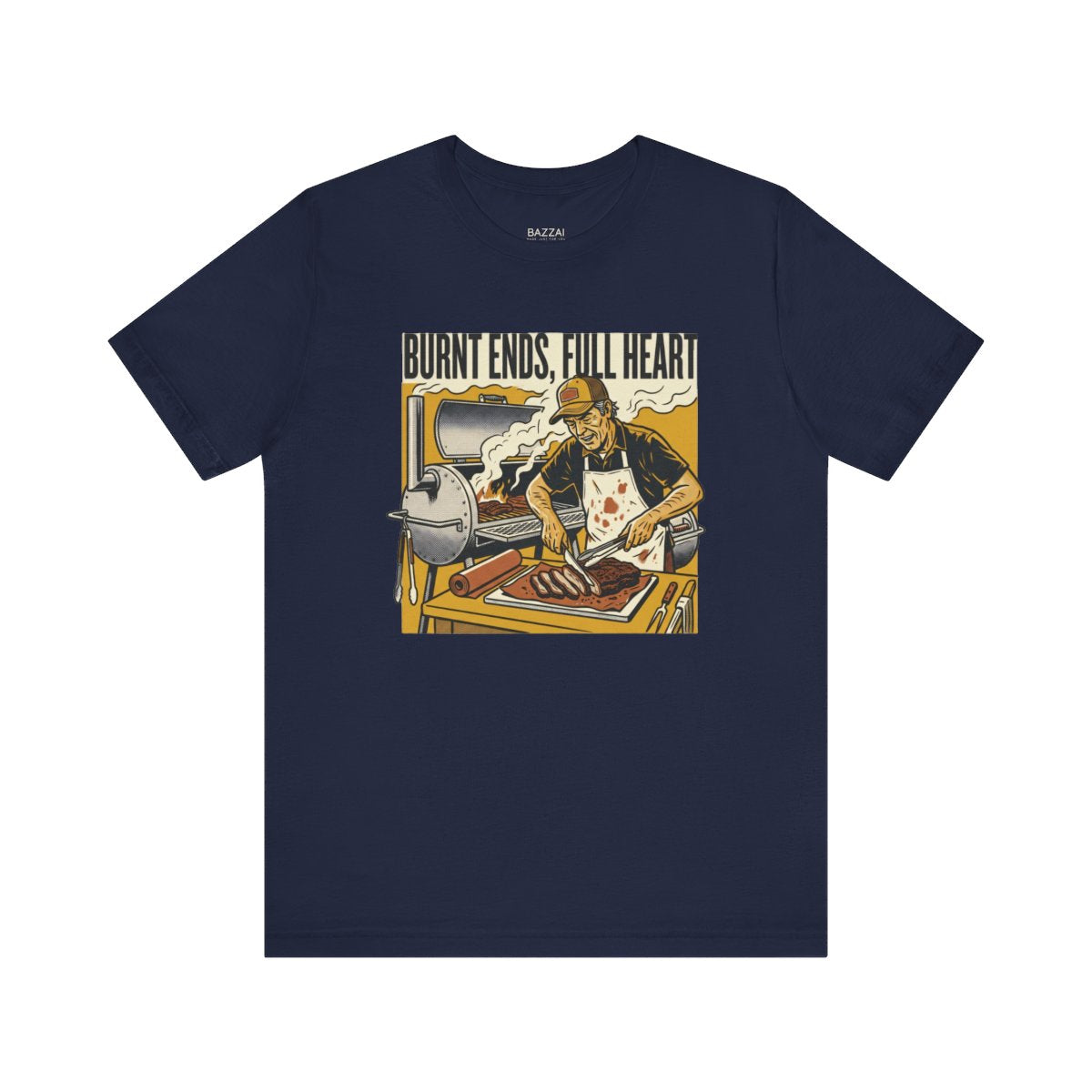 BBQ Gift T-Shirt — Burnt Ends, Full Heart — t-shirt design