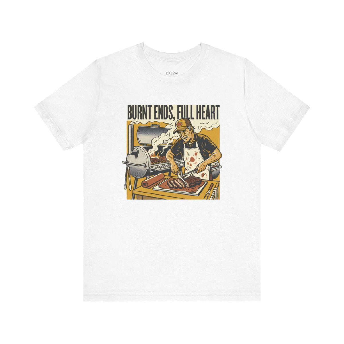 BBQ Gift T-Shirt — Burnt Ends, Full Heart — t-shirt design