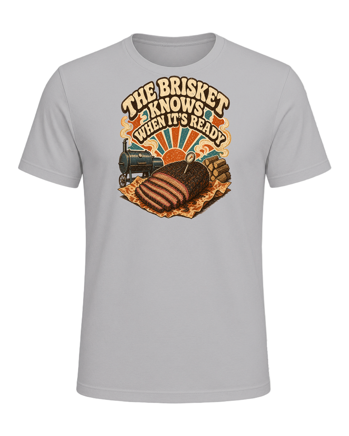 THE BRISKET KNOWS WHEN IT'S READY — Athletic Heather