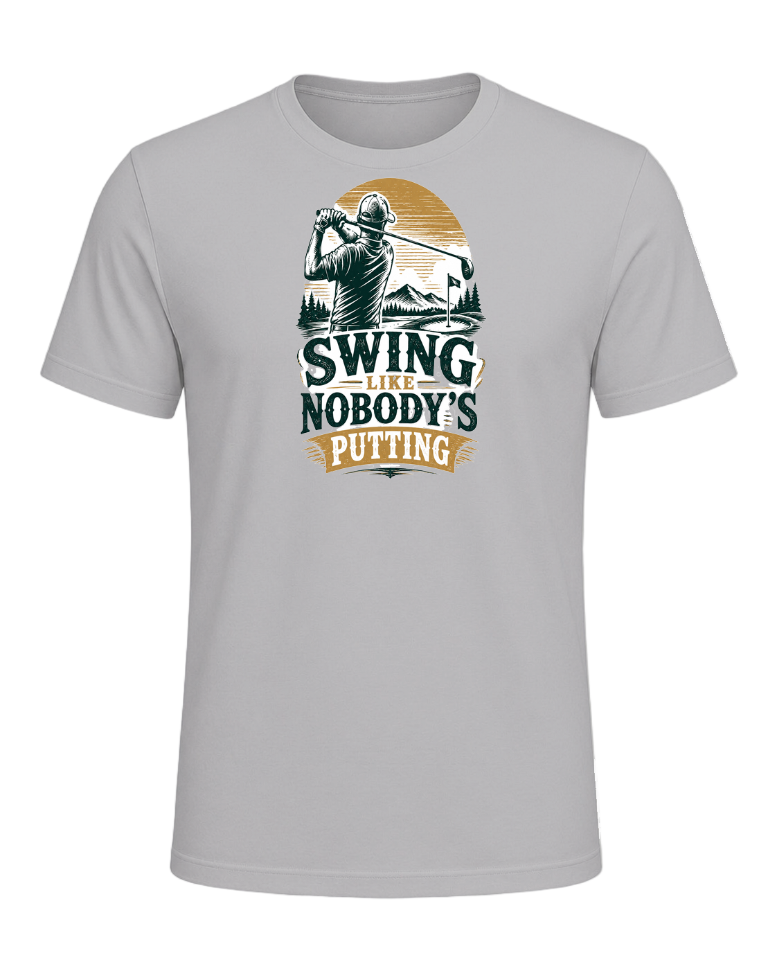 SWING LIKE NOBODY'S PUTTING — Athletic Heather
