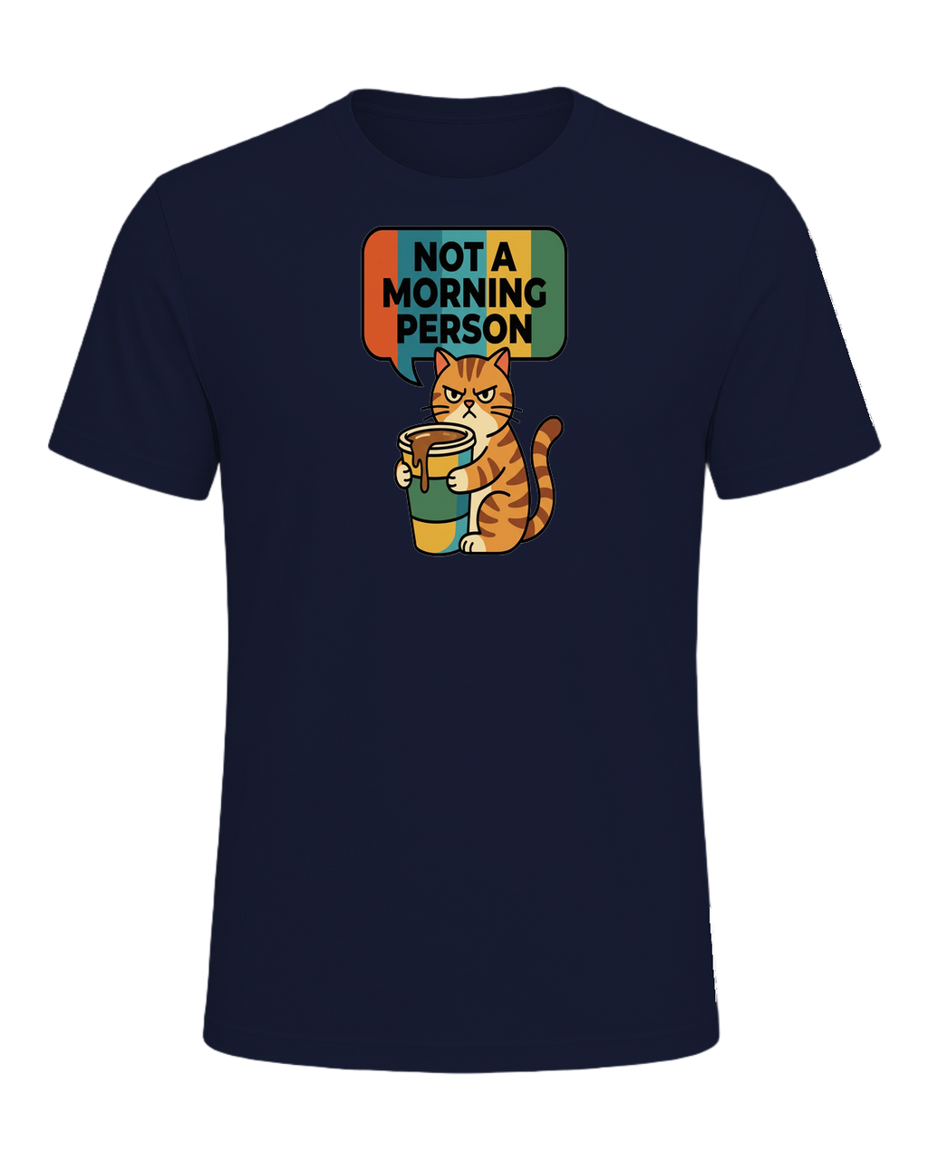 Grumpy Tabby Coffee — Navy