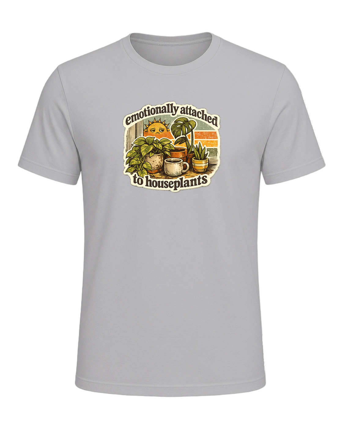 Emotionally Attached To Houseplants Tee — Athletic Heather