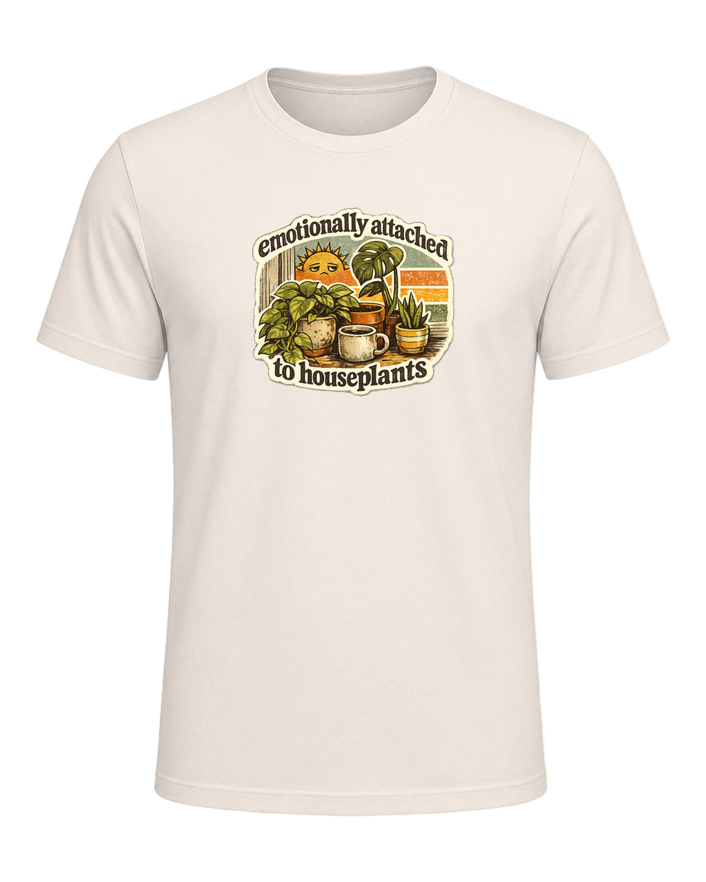 Emotionally Attached To Houseplants Tee — Natural