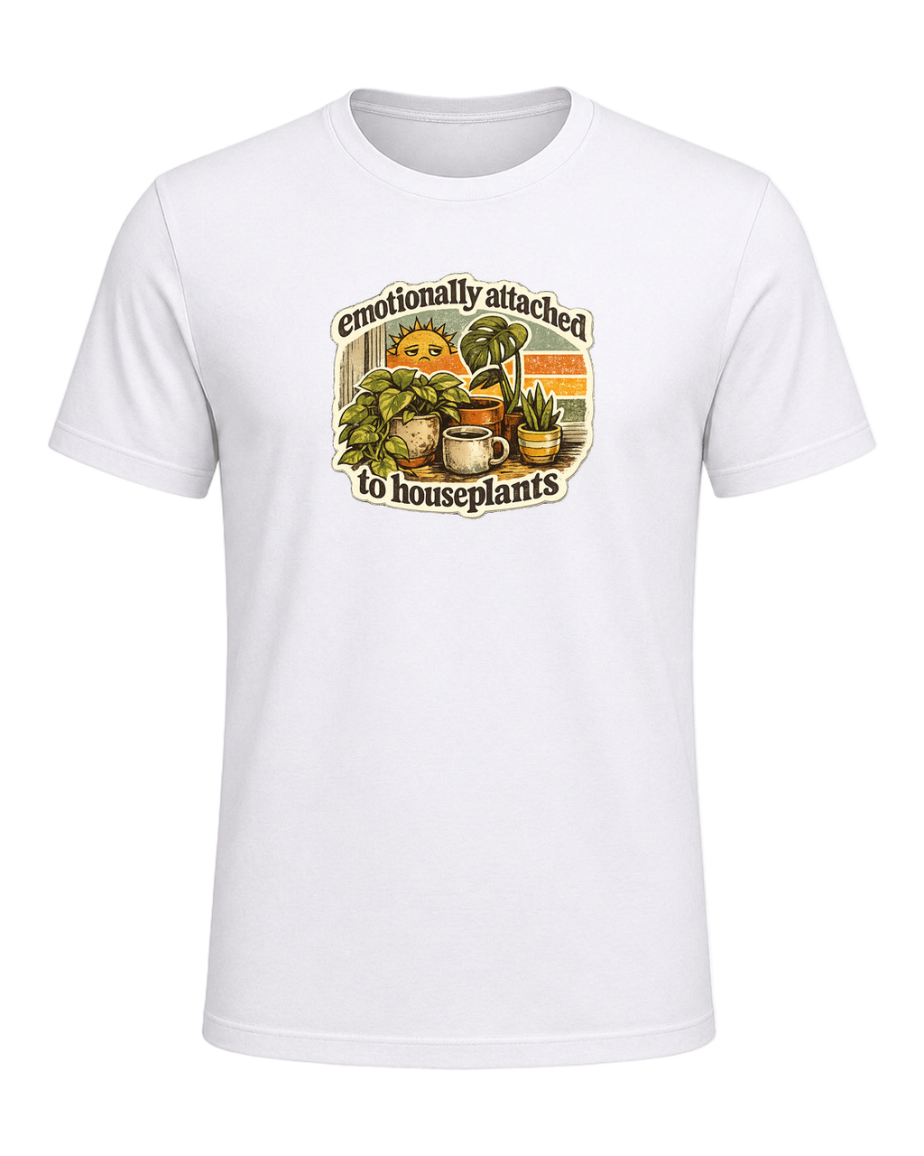 Emotionally Attached To Houseplants Tee — White